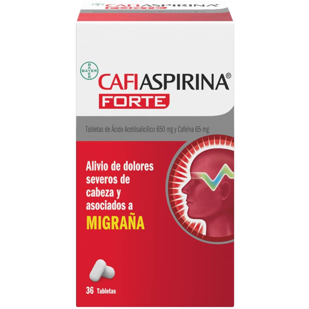 Cafiaspirina Forte 650mg 36 Tabletas