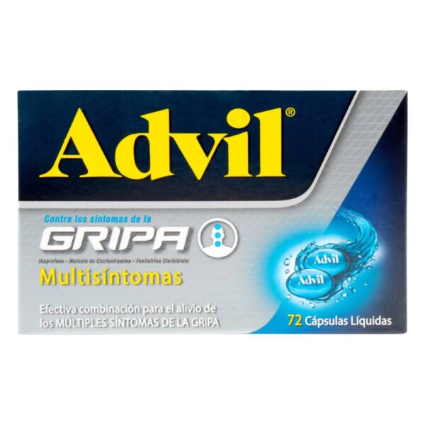 Advil Gripa 72 Cápsulas Alivio Rápido de la Gripe