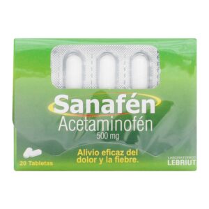 Sanafen Acetaminofen 500 Mg 20 Tabletas Laproff