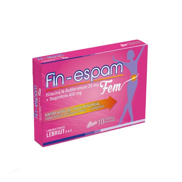 Fin Espam Fem 400 Mg 10 Tabletas Hioscina + Ibuprofeno