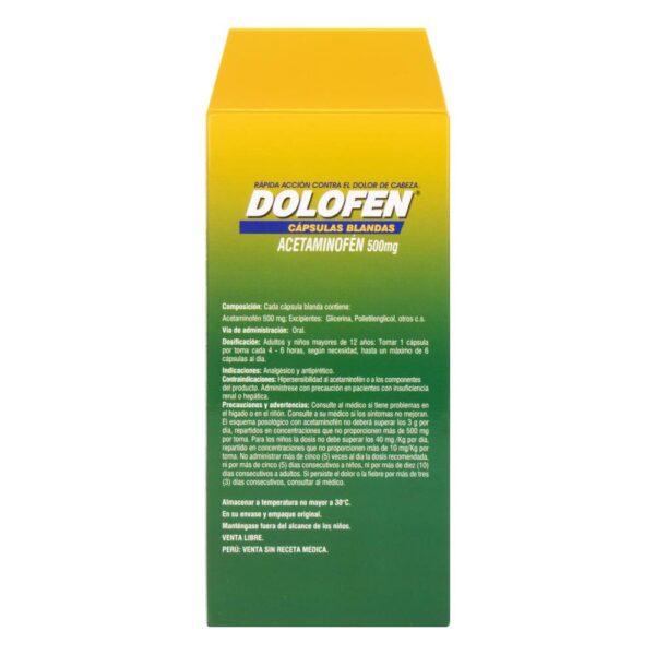 Dolofen 500 Mg 60 Cápsulas - Imagen 2