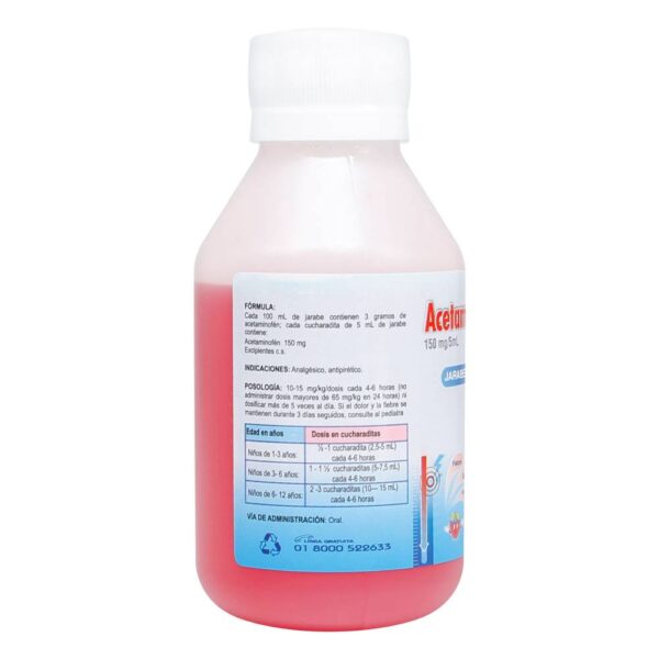 Acetaminofén 150 Mg/5 Ml 100 Ml Novamed - Imagen 2