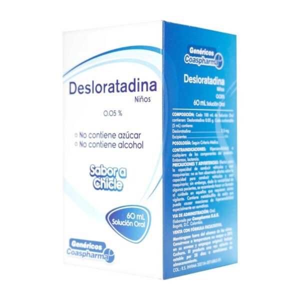 Desloratadina Jarabe 60 Ml Coaspharma - Imagen 2
