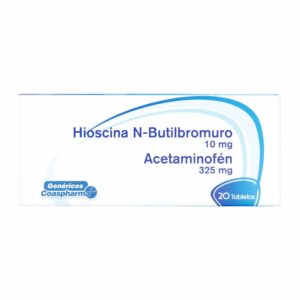 Hioscina Acetaminofén 10/325mg 20 Tabletas