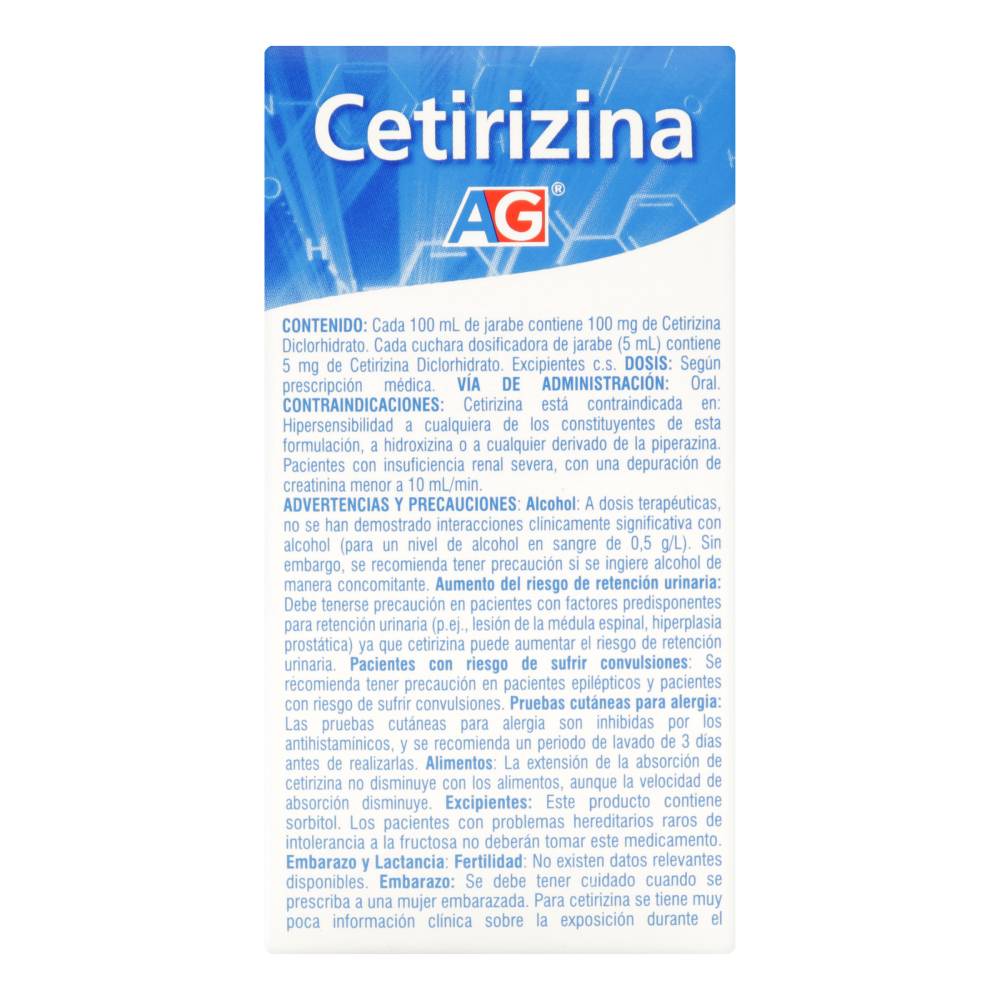 Cetirizina Jarabe 60 Ml Ag - Imagen 3