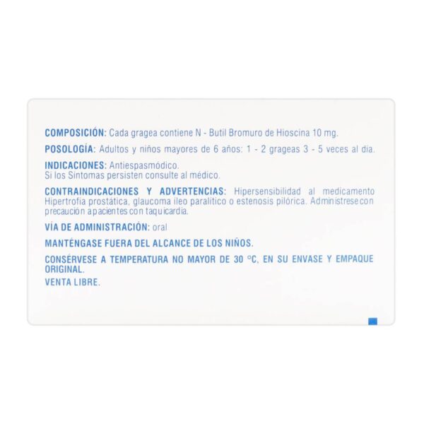 Hioscina Labinpina 10 Mg 100 Tabletas - Imagen 2