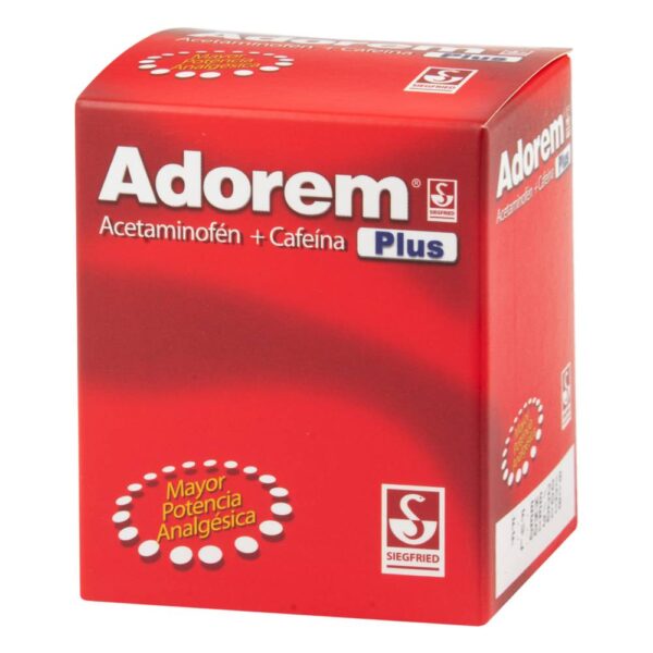 Adorem Plus Acetaminofén+cafeina 100 Tabletas