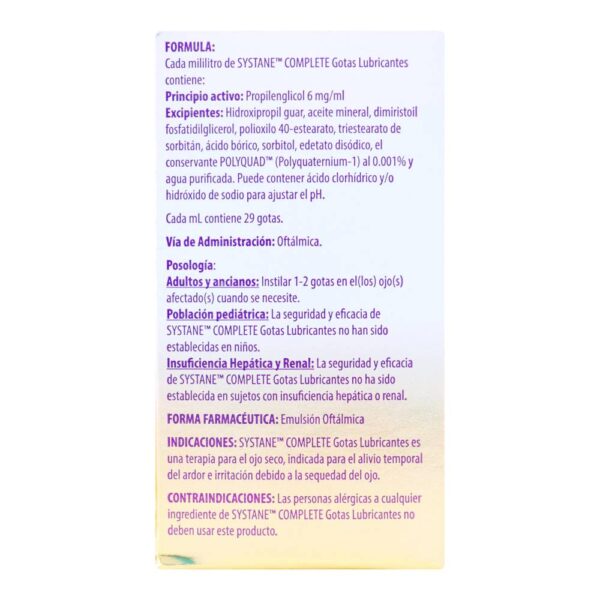Systane Complete Gotas Lubricantecantes 10 Ml - Imagen 3