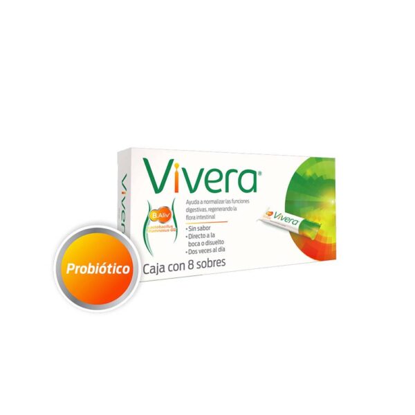 Vivera 8 Sobres - Probióticos Para Salud Digestiva - Imagen 2
