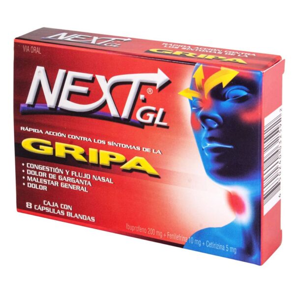Next Gl Gripa 8 Capsulas Blandas - Imagen 2