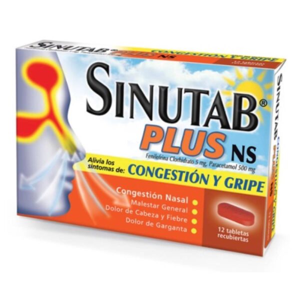 Sinutab Plus Ns 12 Tabletas - Imagen 2