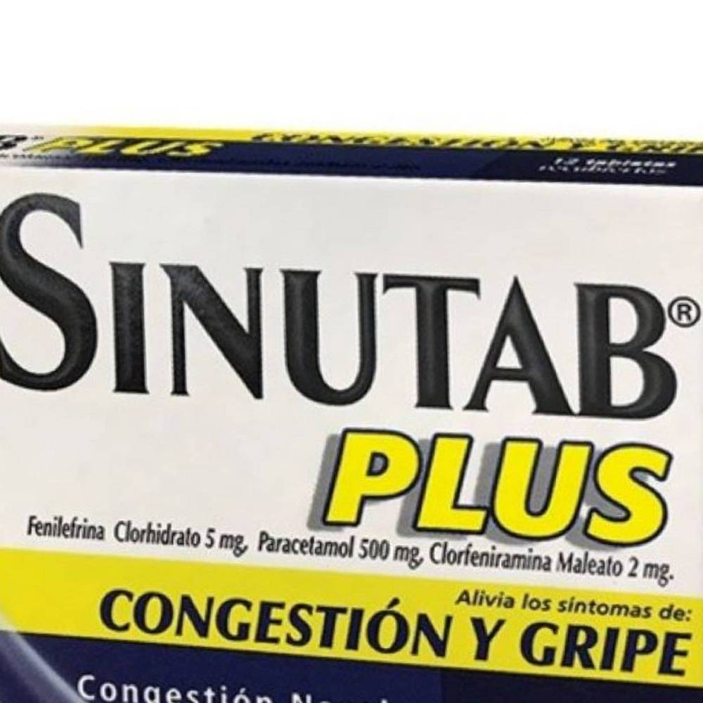 Sinutab Plus 12 Tabletas - Imagen 2