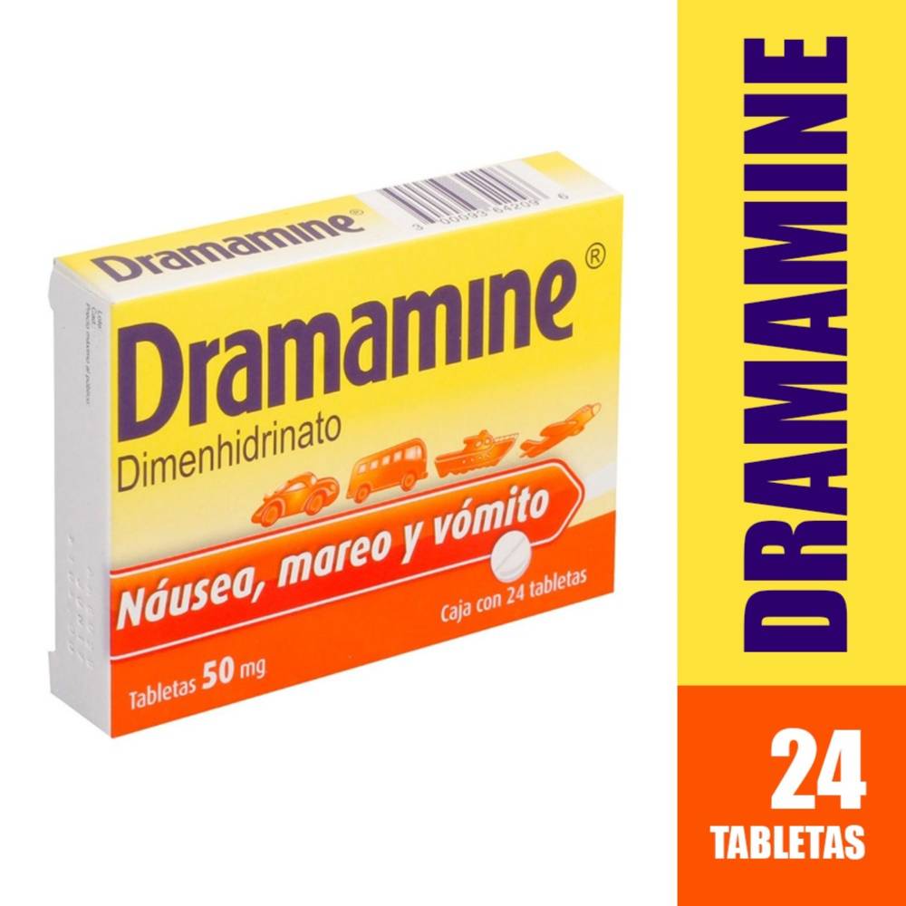 Dramamine 50 Mg 24 Tabletas | Cinetosis | Viajes