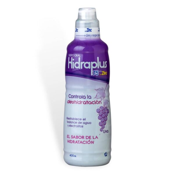 Hidraplus 75 Zinc Uva 400 Ml Suero Oral