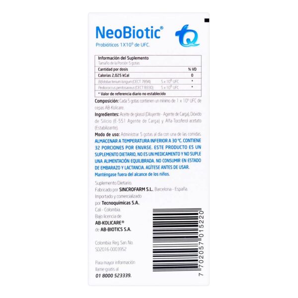 Probiótico Neobiotic - Equilibrio Flora 8ml - Imagen 2