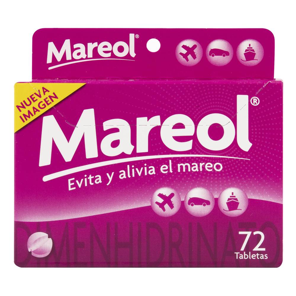 Mareol - Náuseas Mareos Prolongado 72 Tab
