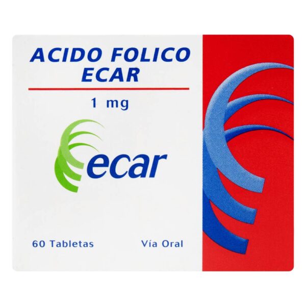 Ácido Fólico 1mg - Cardiovascular Y Fetal 60tab