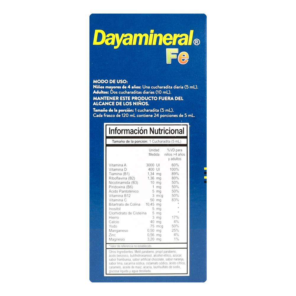 Dayamineral Fe Jarabe 120 Ml | Anemia | Pediatría - Imagen 3