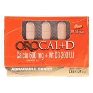 Orocal D Calcio Vitamina D Huesos 30 Tabletas