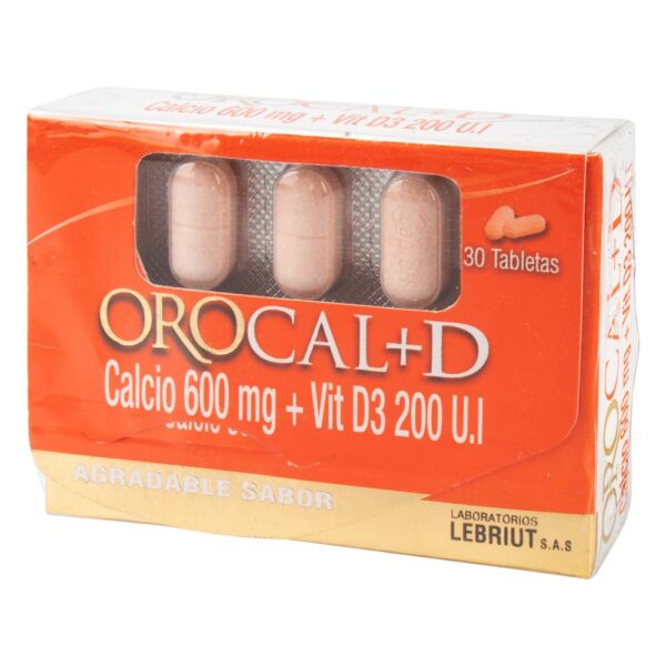 Orocal D Calcio Vitamina D Huesos 30 Tabletas - Imagen 2