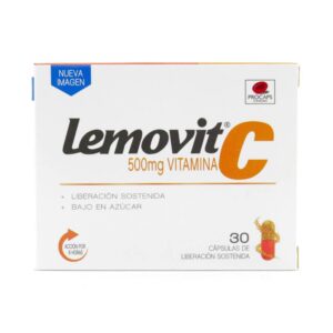 Lemovit 500 Mg, Vitamina C 30 Cápsulas