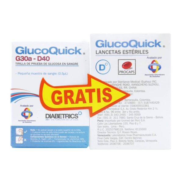 Glucoquick Tiras + Lancetas 50 - Imagen 2