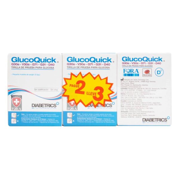 Glucoquick Tiras Reactivas 50 Pague 2 Y Lleve 3