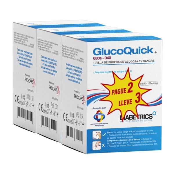 Glucoquick Tiras Reactivas 50 Pague 2 Y Lleve 3 - Imagen 2