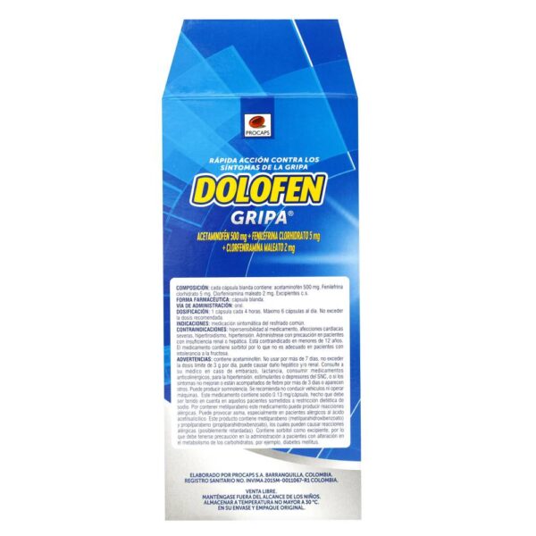 Dolofen Gripa 60 Cápsulas - Imagen 3