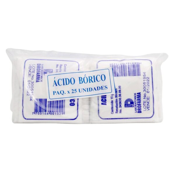Ácido Bórico 15g 25 Sobres Drofarma