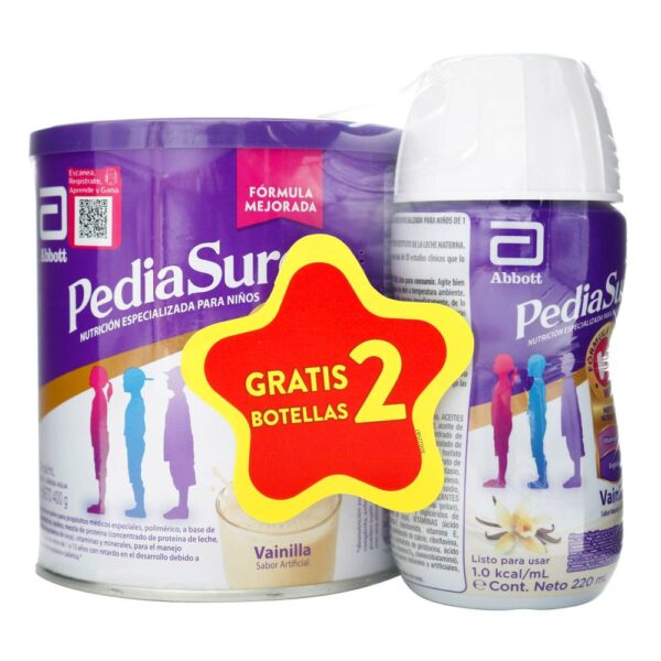 Pediasure Vainilla 400g + 2 Pediasure Líquido
