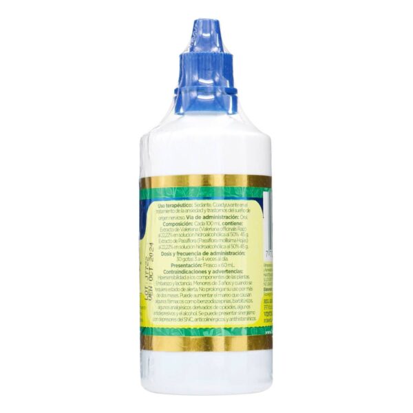 Valeriana+pasiflora Gotas, Tranquilizante Natural 60 Ml - Imagen 3