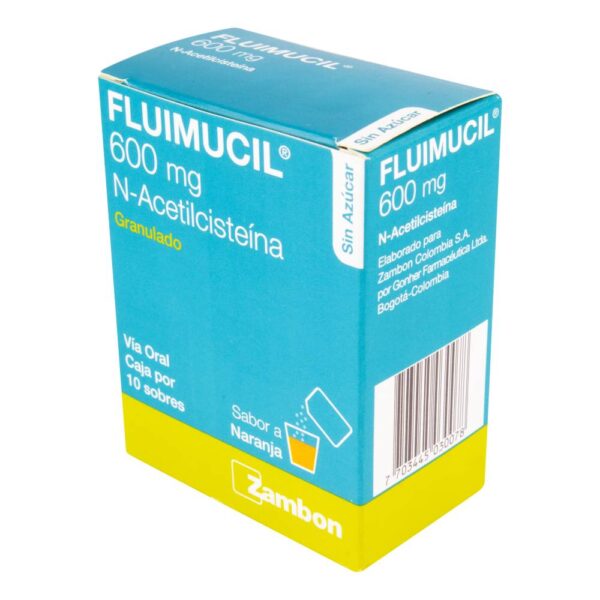 Fluimucil 600 Mg 10 Sobres - Mucolítico - Imagen 2