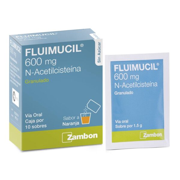 Fluimucil 600 Mg 10 Sobres - Mucolítico - Imagen 3