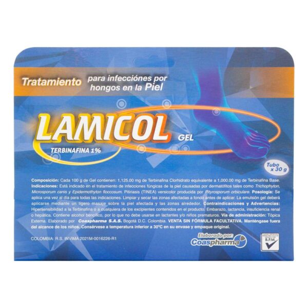Lamicol Gel 1% Tubo 30 Gramos - Imagen 2