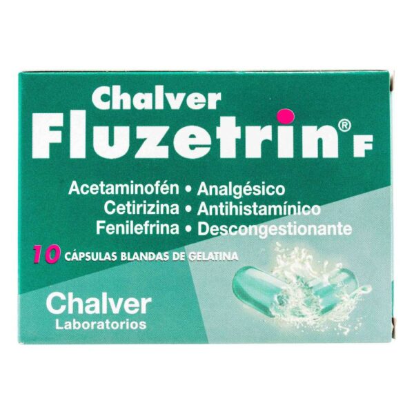 Fluzetrin F 500 Mg 10 Capsulas Cbg - Imagen 2