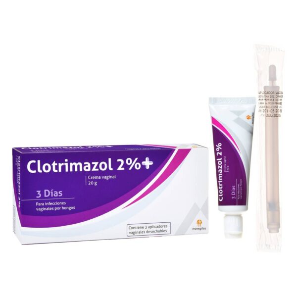 Clotrimazol 2% Crema Vaginal 20 Gr Memphis - Imagen 2