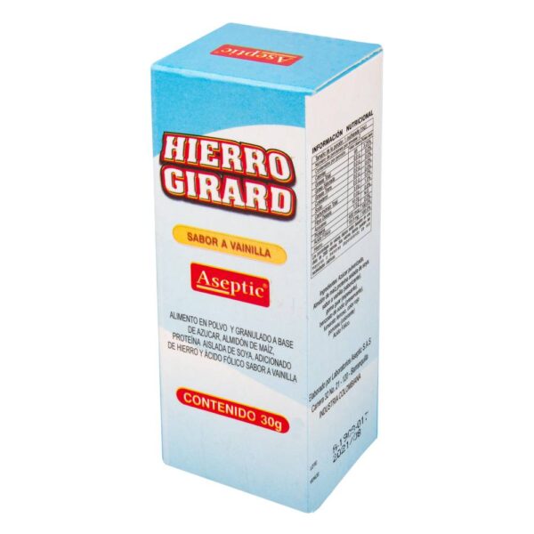Hierro Girard Vainilla 30gr Salud Ósea - Imagen 2