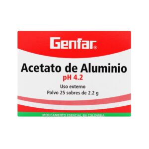 Acetato De Aluminio 25 Sobres Gf - Uso Práctico