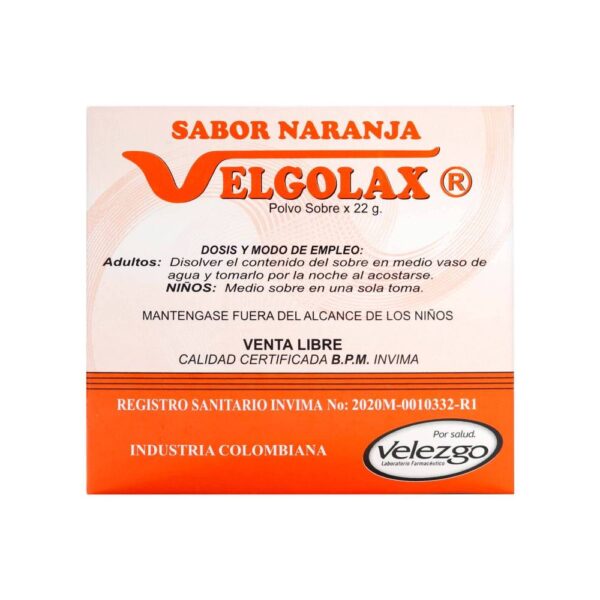 Velgolax Naranja - Laxante Con Sabor