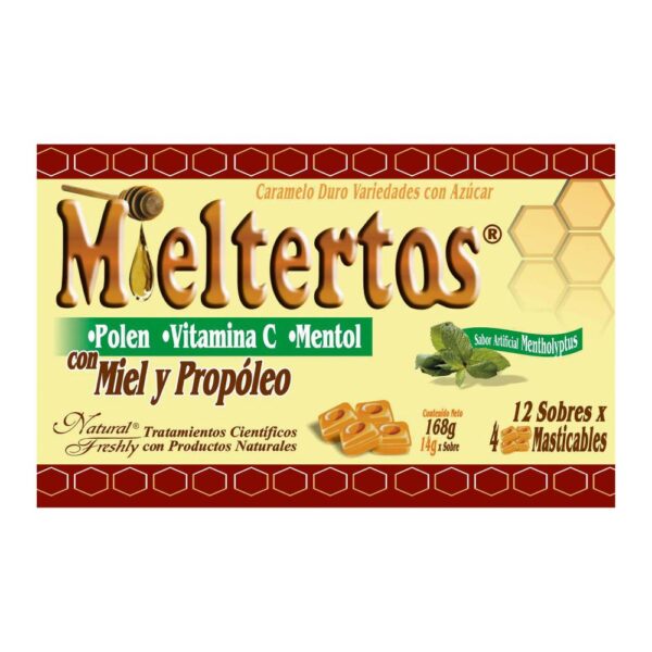 Mieltertos Pastillas Masticables, 12 Sobres