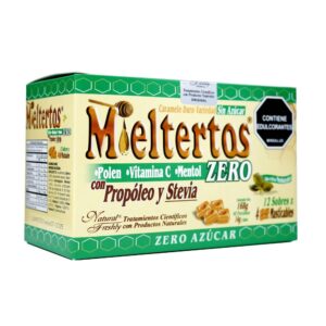 Mieltertos Zero, Pastillas Masticables Sin Azúcar, 12 Sobres