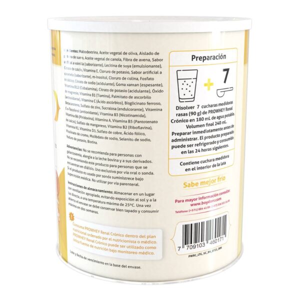 Prowhey Renal - Suplemento Renal Vainilla 900g - Imagen 3
