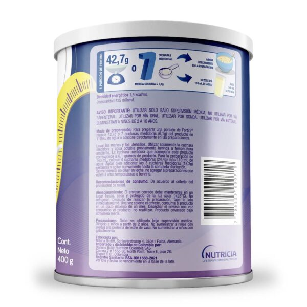 Fortini Neutro 400gr - Fórmula Nutricional - Imagen 3