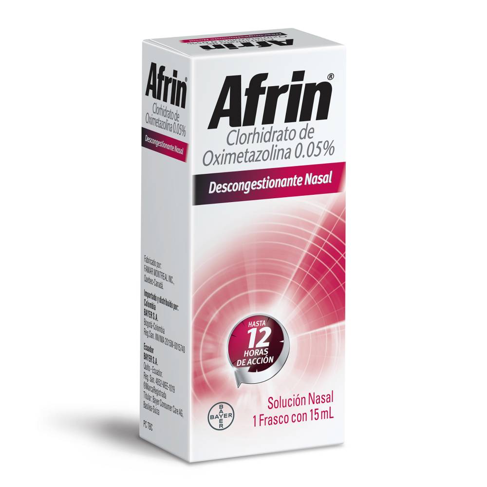 Afrin Solución Nasal Adultos 0.05%, Aerosol 15ml - Imagen 2