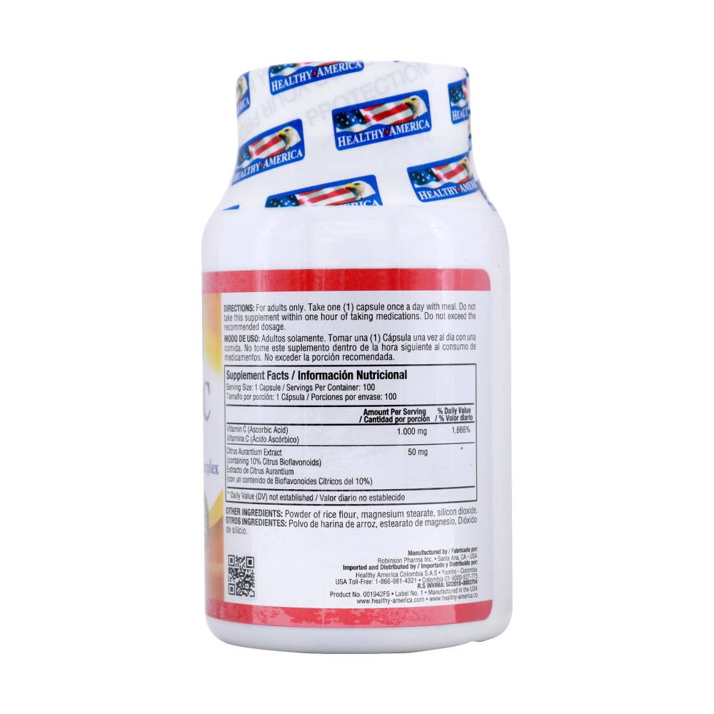 Suplemento Dietario Vitamina C 1000 Mg 100 Capsulas - Imagen 3