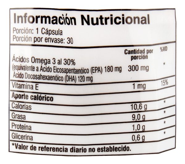 Omega 3 300 Mg Epa/dha Corazón Y Cerebro Saludable - Imagen 2