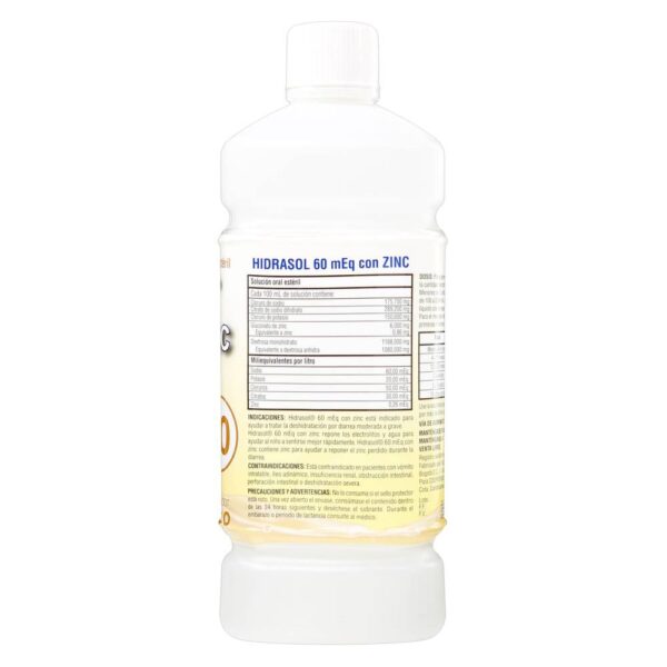 Suero Oral Hidrasol 60 Con Zinc Coco 500Ml - Imagen 2