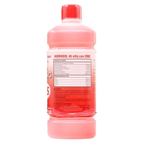 Suero Oral Hidrasol 45 Con Zinc Cereza 500Ml - Imagen 2