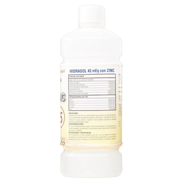Suero Oral Hidrasol 45 Con Zinc Coco 500Ml - Imagen 2